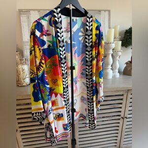 John Mark Colorful Abstract Kimono